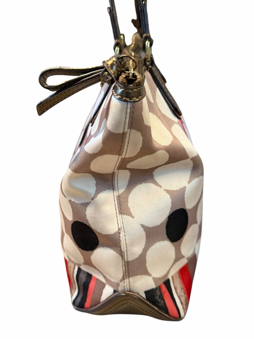 Coach Poppy Watercolor Polka Dot Tote Bag - Picture 5 of 9